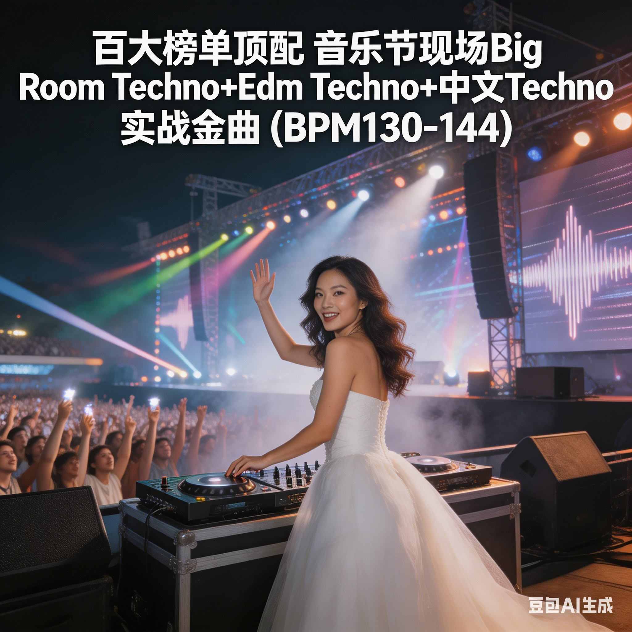 百大榜单顶配 音乐节现场Big Room Techno+Edm Techno+中文Techno 实战金曲 (BPM130-144)