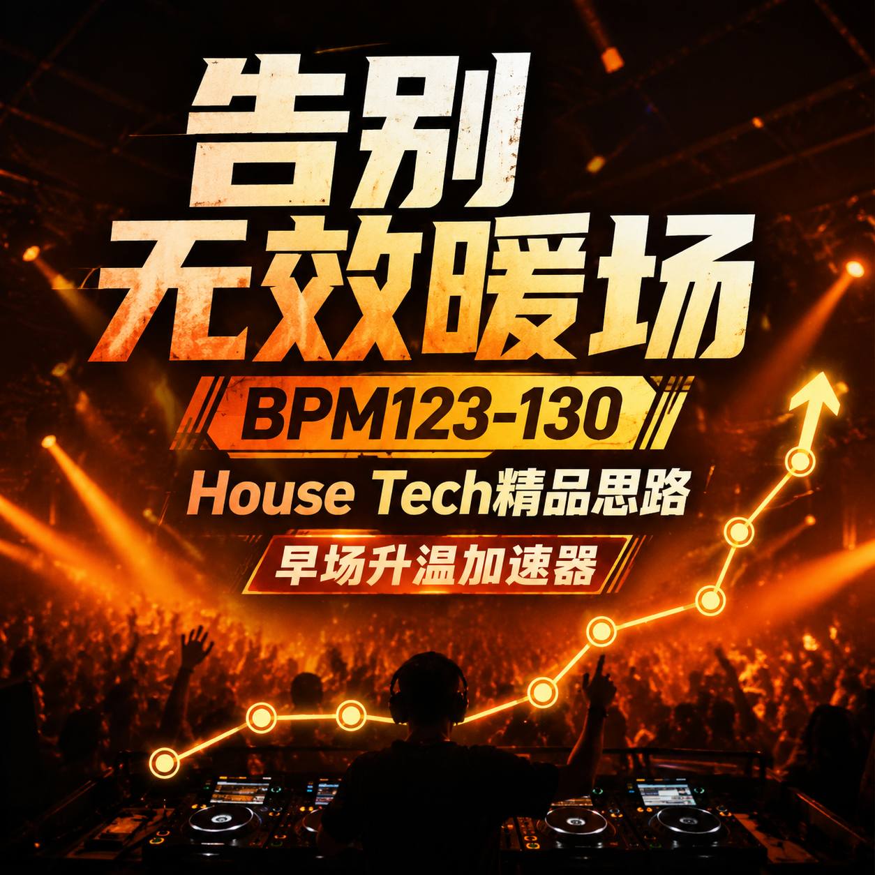 告别无效暖场 BPM123-130 House Tech精品思路 早场升温加速器(带点位图)
